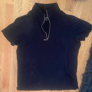The Tailored Sportsman Horse Show Riding Shirt Black XL Short Sleeve Icefil